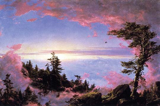 Above the Clouds at Sunrise by Frederic Edwin Church Painting Print